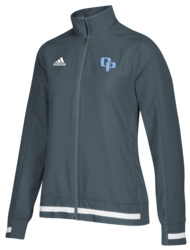 Adidas Women's Team 19 Woven Jacket front view in Grey