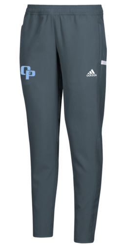 Adidas Women's Team 19 Woven Pant front view in Grey