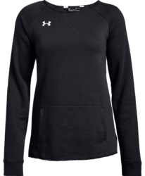 front view of UA W's Hustle Fleece Crew