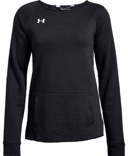 front view of UA W's Hustle Fleece Crew