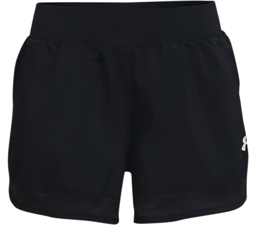 front view of under armour girls locker woven short