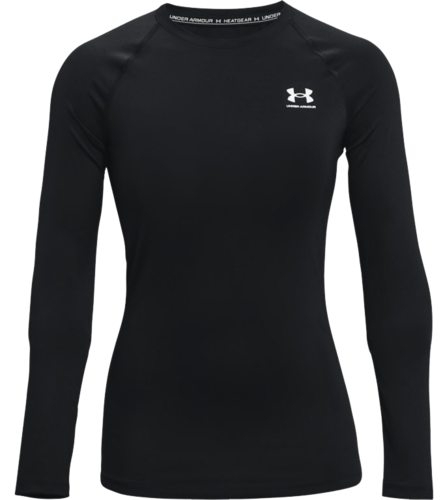 front view of under armour women's heatgear compression long sleeve tee