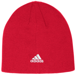 Adidas Cuffless Knit Beanie back view in Red