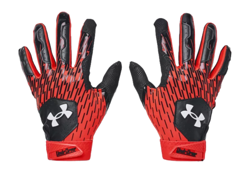 front view of under armour clean up batting gloves