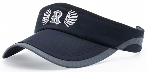 Richardson R-Active Lite Running Visor front view in Navy with Embroidered Logo