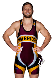Model wearing Cliff Keen Custom Team Sublimated Singlet with template S794351