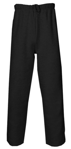 front view of badger youth open bottom fleece pant