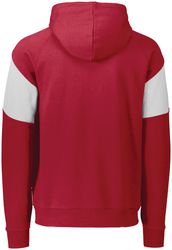 Holloway Prospect Hoodie back view in Scarlet