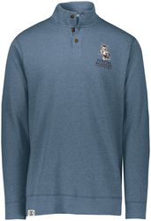 Front view of custom embroidered Holloway Sophomore Pullover in Storm Heather