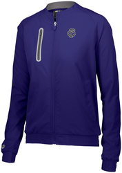 Holloway Women's Weld Jacket front view in Purple with Design