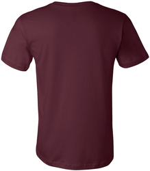 Canvas Jersey Short Sleeve Tee back view in Maroon