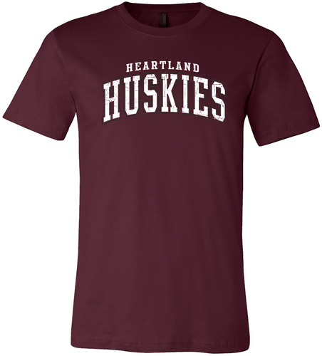 Canvas Jersey Short Sleeve Tee in Maroon