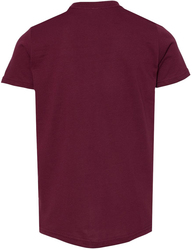 Canvas Youth Jersey Short Sleeve Tee back view in Maroon