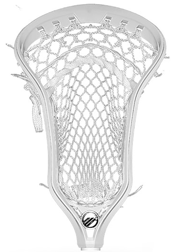 Strung Maverik Lacrosse Kinetik Head in White