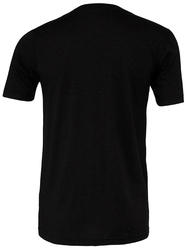 Canvas Short Sleeve V-Neck Jersey Tee back view in Black Heather