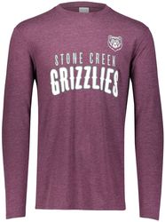 Custom Screen Printed Augusta Tri-Blend Long Sleeve Crew Tee