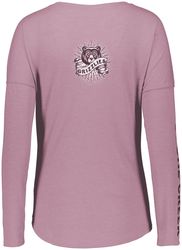 Augusta Women's Lux Tri-Blend Long Sleeve Tee back view