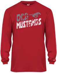 Badger Long Sleeve Ultimate SoftLock Tee front view in Red