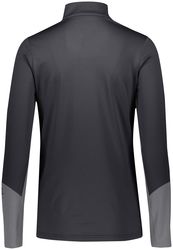 Russell Women's Hybrid Half-Zip Pullover back view in Stealth