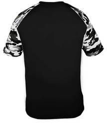 Badger Camo Shoulder Tee, Back View