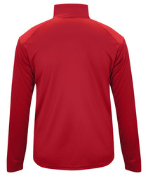 Badger B-Core 1/4 Zip, back view in red