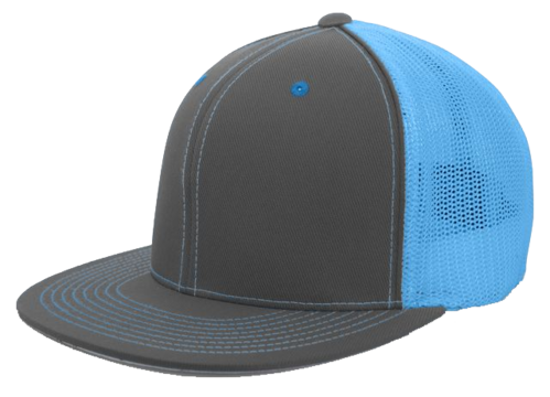 front view of pacific headwear d-series trucker pacflex cap