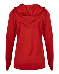 Badger Women's B-Core Long Sleeve Hood Tee, Back  View