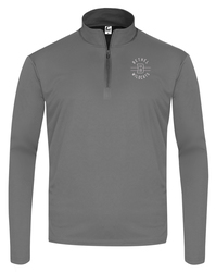 Front View of Graphite C2 Sport Quarter Zip with Screen Print Design