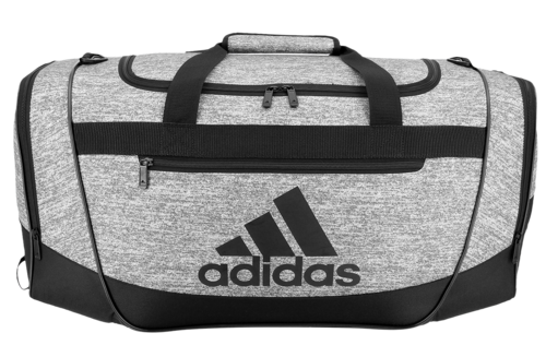 Adidas Defender III Duffel front view in Onix Jersey