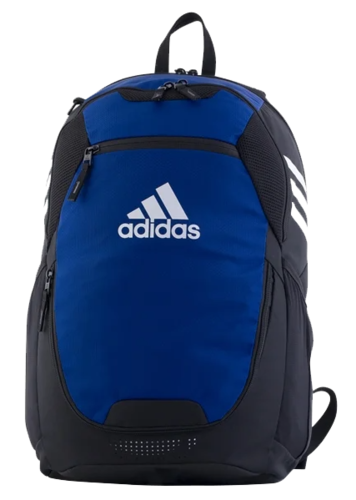 front view of adidas stadium 3 royal backpack