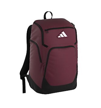 front view of adidas 5-star team 2 backpack burgundy