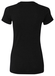 Bella Women's The Favorite Tee back view in Black Heather