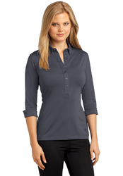 Ogio Women's Gauge Polo front view in Diesel Grey