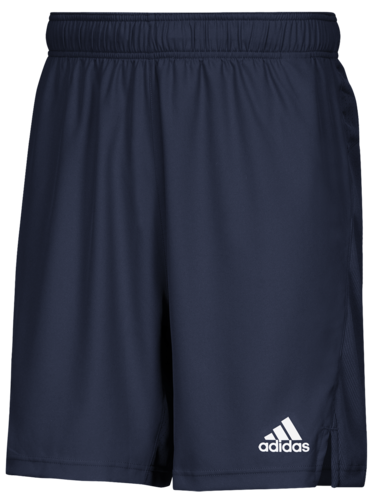 adidas LAX Short front view in Navy