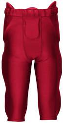 Adidas Youth Audible Padded Football Pant back view in Red