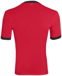 Augusta Youth Ringer Tee back view in Red