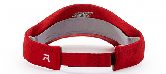 Richardson Pro Mesh Adjustable Visor back view in Red