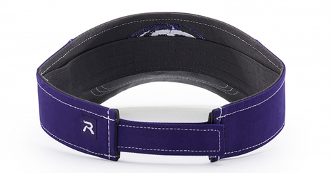 Richardson Charcoal Front With Contrast Stitching Visor back view in Purple