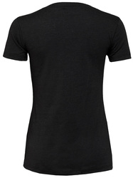 Bella Women's Triblend Short Sleeve Tee back view in Black Heather