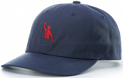 Richardson Premium Cotton Dad Hat front view in Navy with Embroidered Design