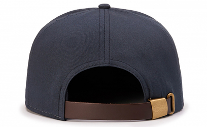 Richardson 7 Panel Twill Strapback Cap back view in Navy