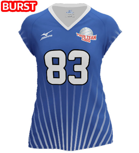 Mizuno Girl's Sublimated Semi Custom Cap Sleeve Volleyball Jersey