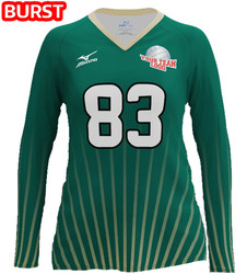 Mizuno Women’s Sublimated Semi Custom Long Sleeve Volleyball Jersey