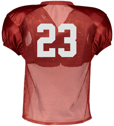 Russell Practice Football Jersey back view with number