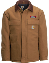 Carhartt Duck Traditional Coat front view in Brown