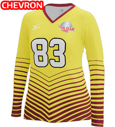 Mizuno Women’s Sublimated Semi Custom Long Sleeve Volleyball Jersey