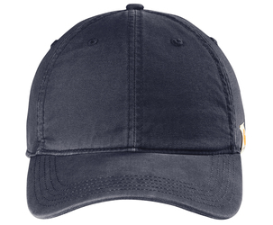 Front View of Carhartt Cotton Canvas Cap in Navy