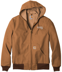 Custom Carhartt Thermal-Lined Duck Active Jacket front view in Brown