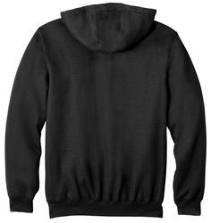 Carhartt Midweight Hooded Zip-Front Sweatshirt back view in Black
