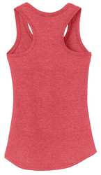 District Made Women's Perfect Tri Racerback Tank, back view in red